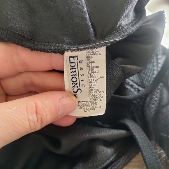 Vintage Basic Edition Black One Piece Swimsuit Size 17/18 New - Picture 6 of 9